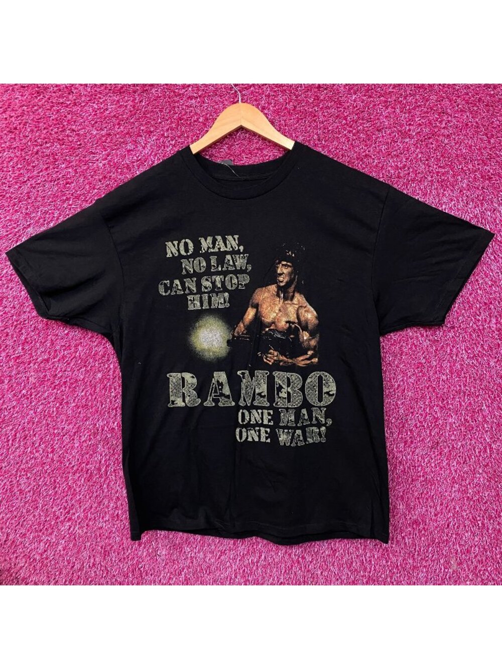 Rambo "One Man, One War" Graphic T-Shirt XL